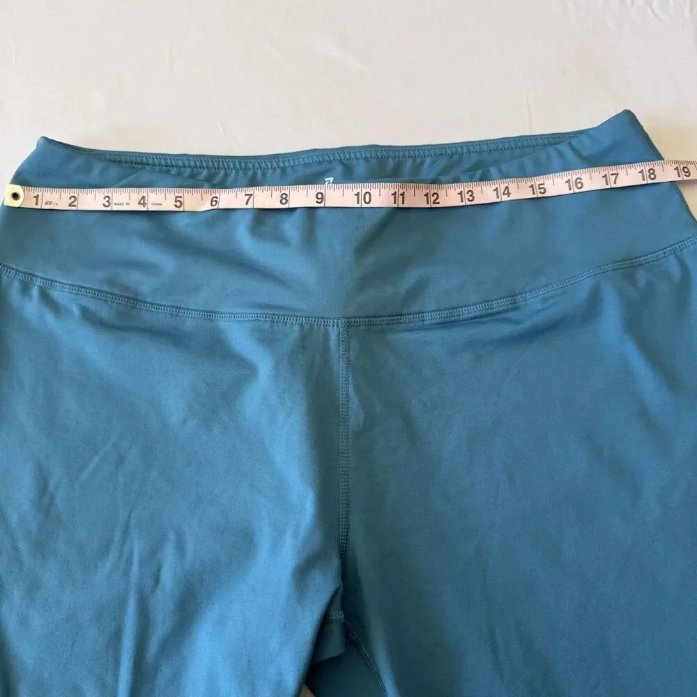 Plus Size Zelos Lined Leggings Womens 2X Blue High Rise Workout Activewear Gym